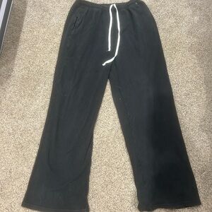 Black brandy waffle pants